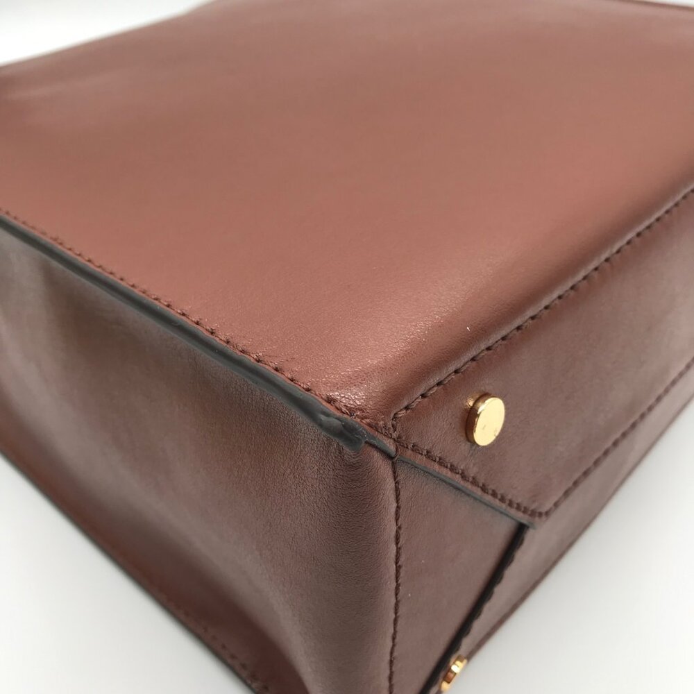 Banana Republic Real Leather Brown Portfolio Large Tote Purse - Picture 8 of 12